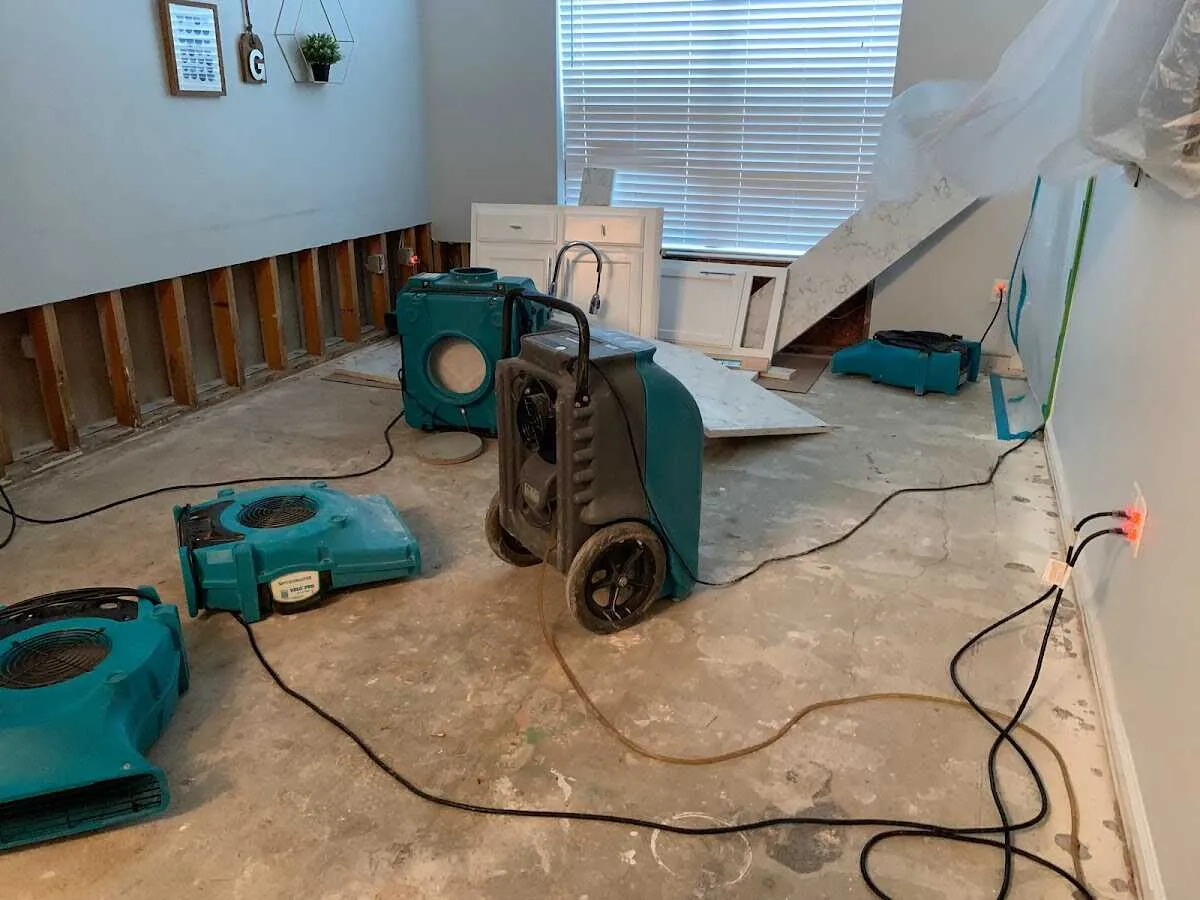 Dehumidifier in flood-cut room for Water Extraction & Removal in Marion